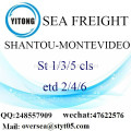 Penggabungan LCL Shantou pelabuhan Montevideo